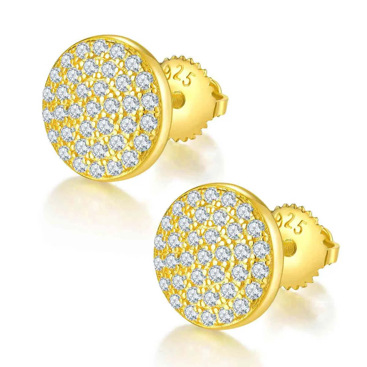 Radiant Moissanite Stud Earrings
