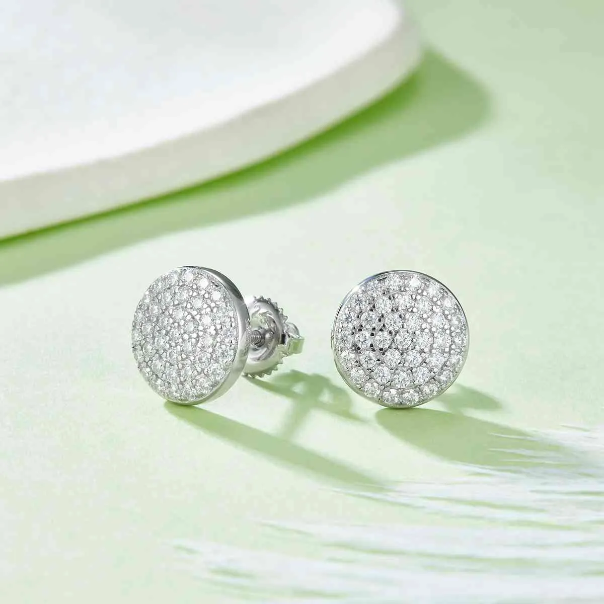 Radiant Moissanite Stud Earrings