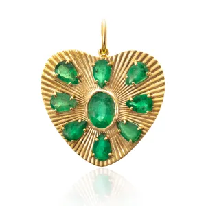 Radiating Heart Charm