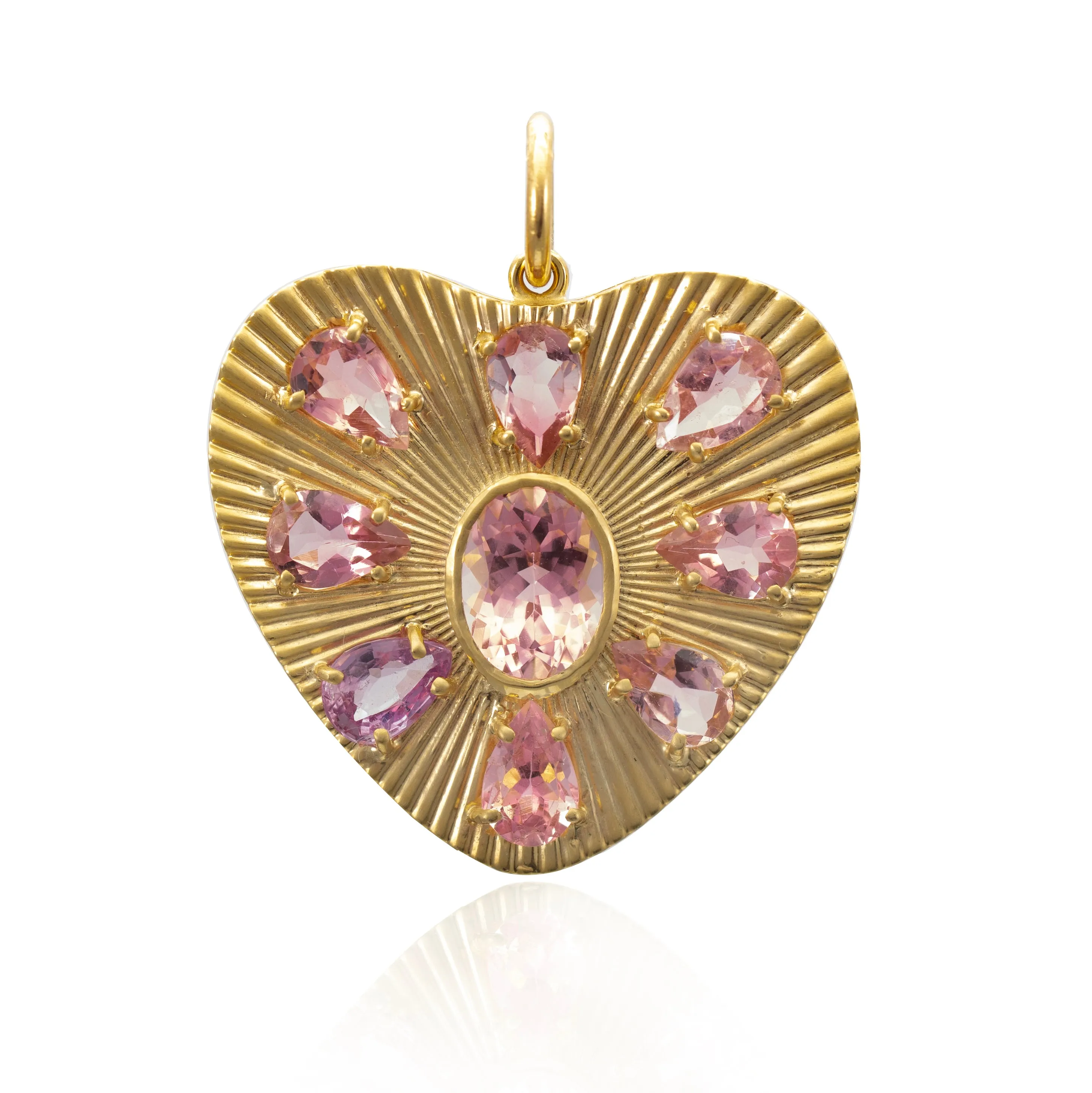 Radiating Heart Charm