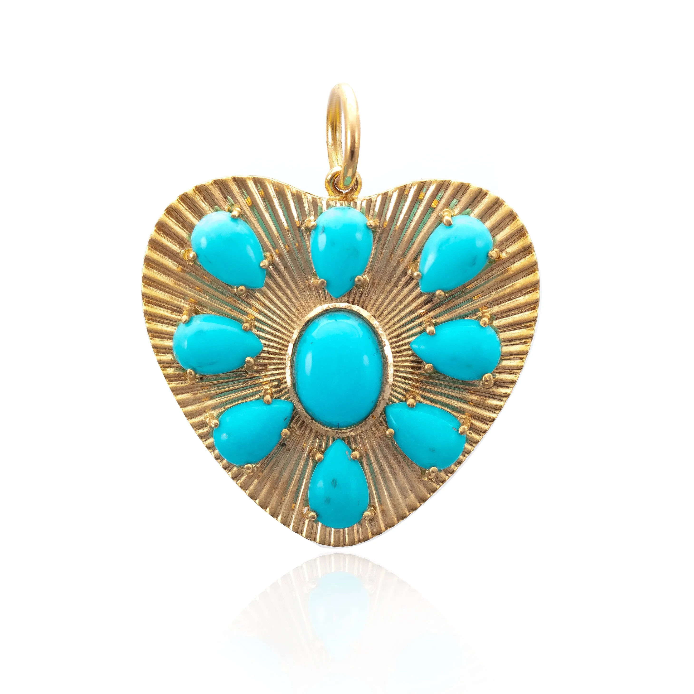 Radiating Heart Charm