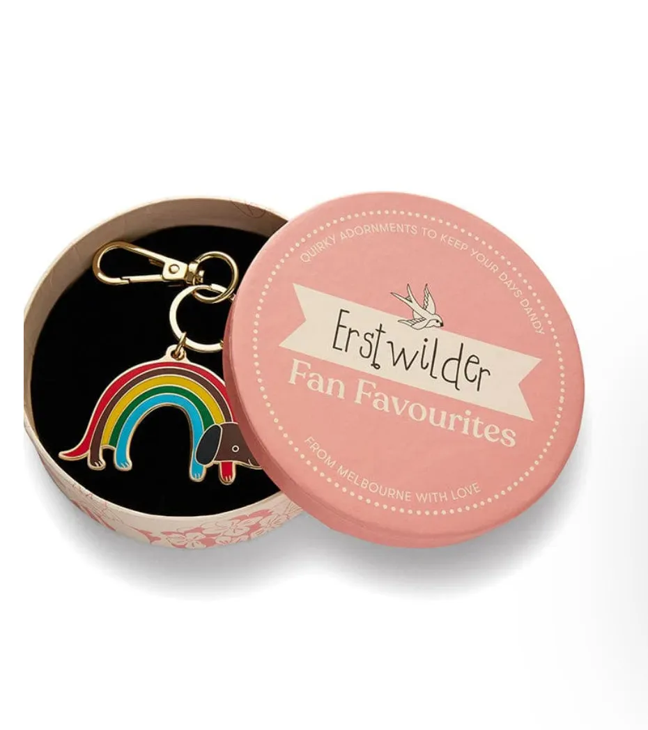 Rainbow Ruff Key Ring