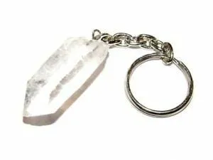 Raw Stone Crystal Keychain