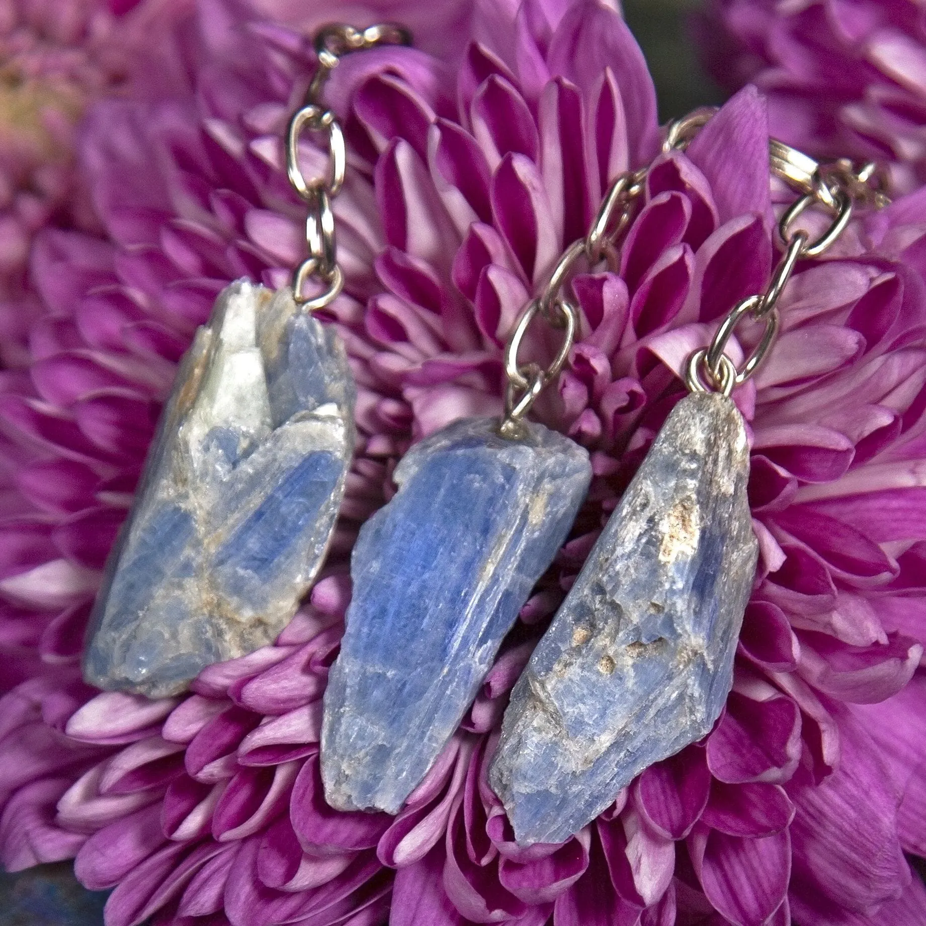 Raw Stone Crystal Keychain