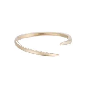 Raw Thin Snake Ring - Gold