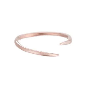 Raw Thin Snake Ring - Rose Gold
