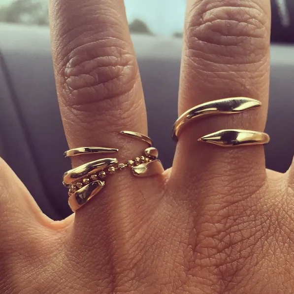 Raw Thin Snake Ring - Rose Gold