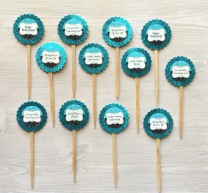 Retirement Cupcake Toppers, Set of 12