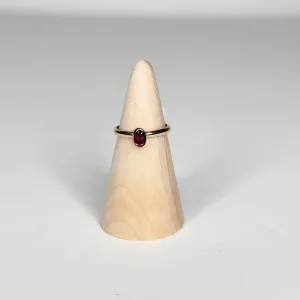 Rhodolite Garnet Classic Band Ring - Size 5.5