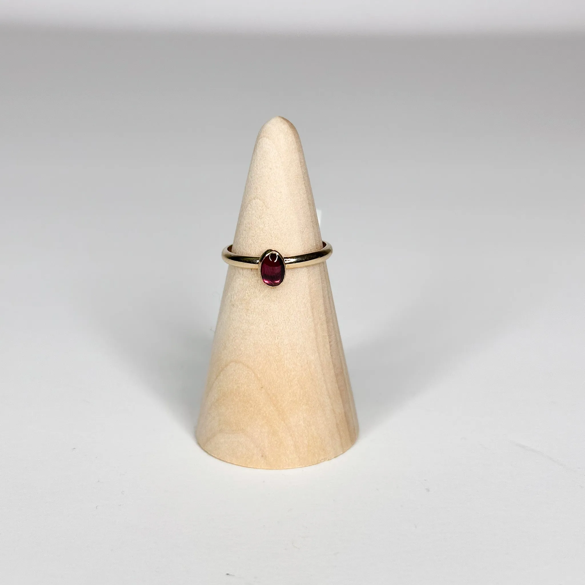Rhodolite Garnet Classic Band Ring - Size 5.5