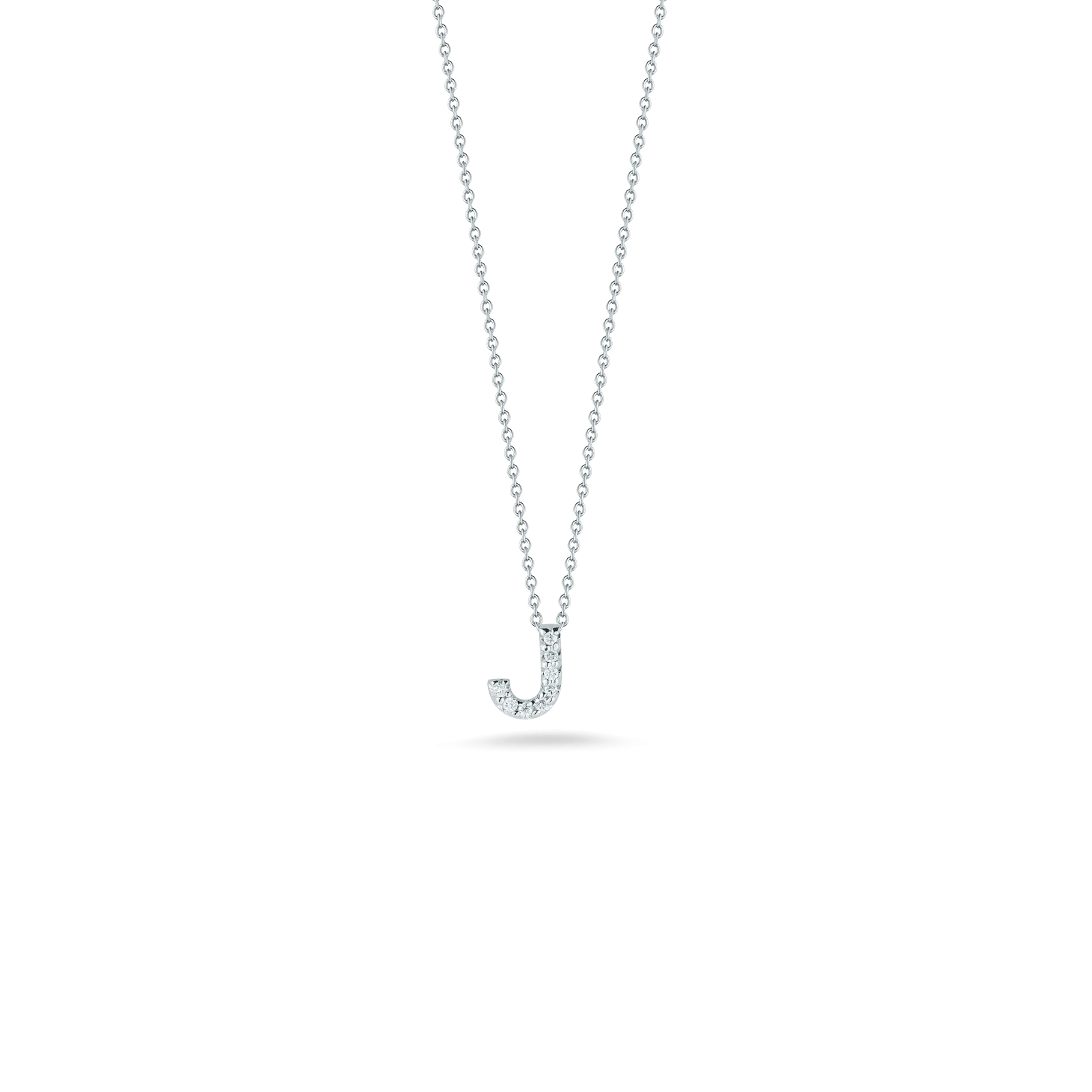 Roberto Coin Love Letter J Pendant With Diamonds