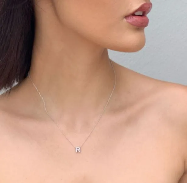Roberto Coin Tiny Treasures 18K White Gold Diamond Love Letter 'A' Necklace