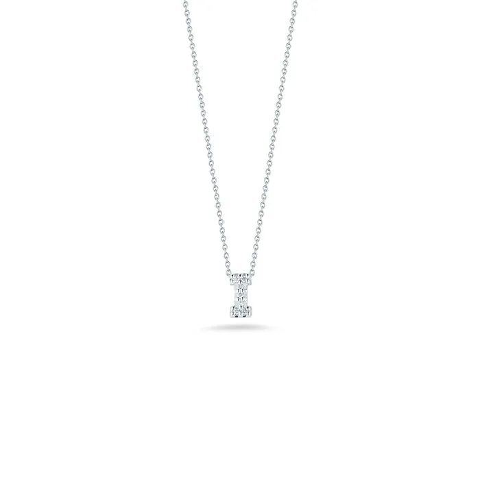 Roberto Coin Tiny Treasures Diamond Love Letter “I” Necklace