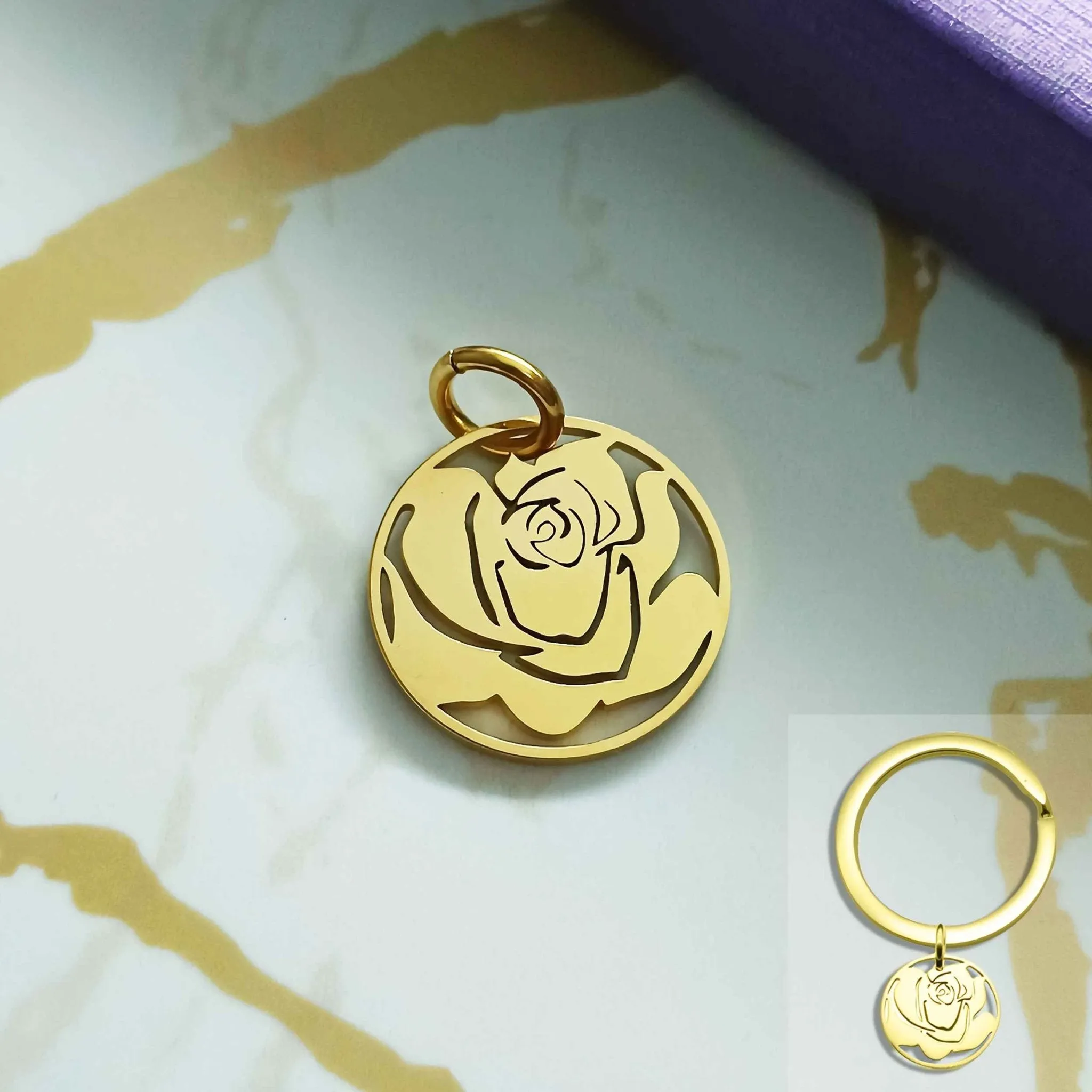 Rose Charm for Keyring