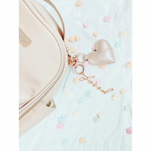 Rose Gold Loved Charm Keychain