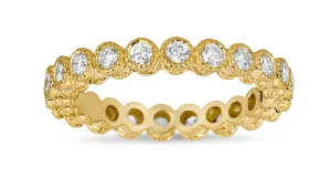 Round Diamond Bezel Stack Ring