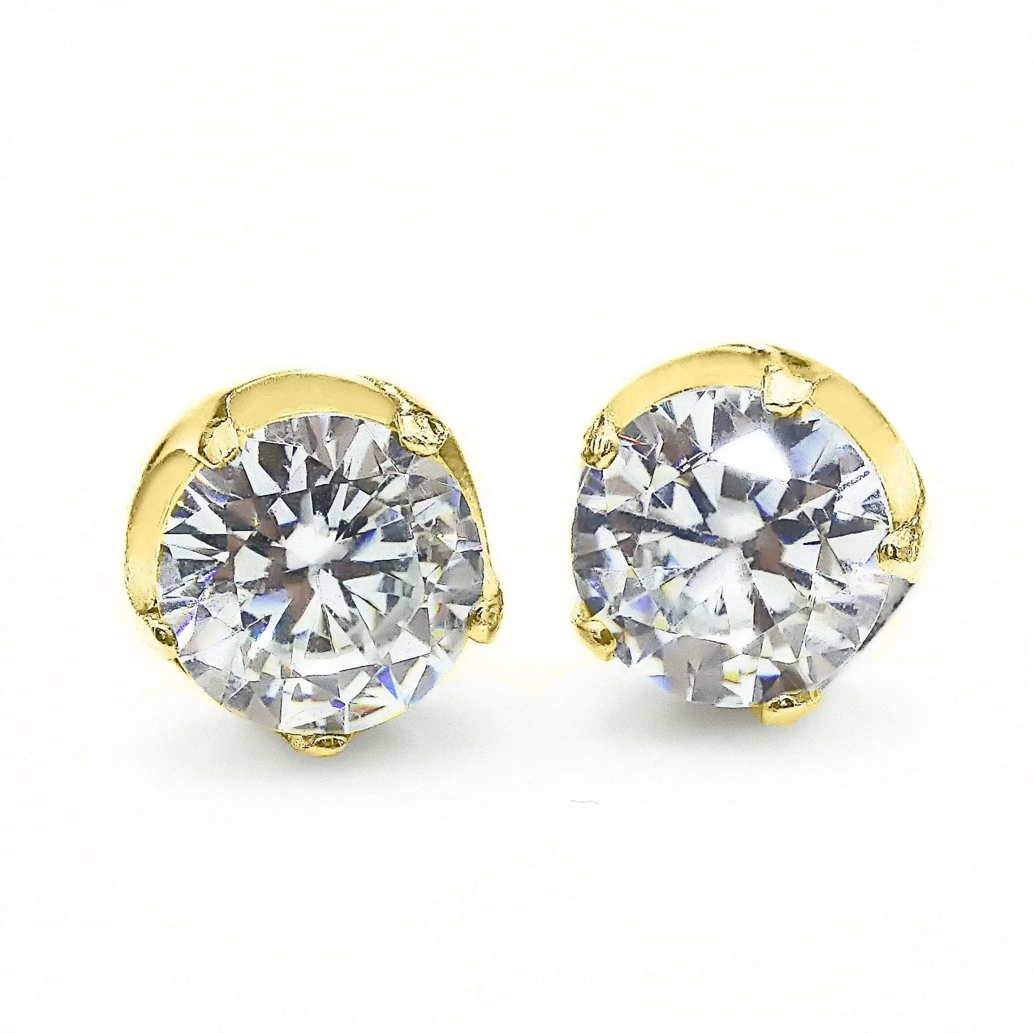 Round Stud Earrings