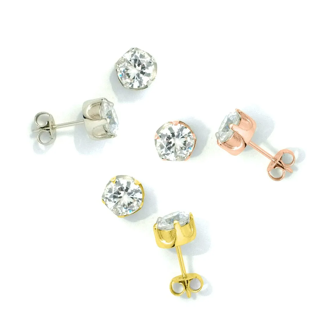 Round Stud Earrings