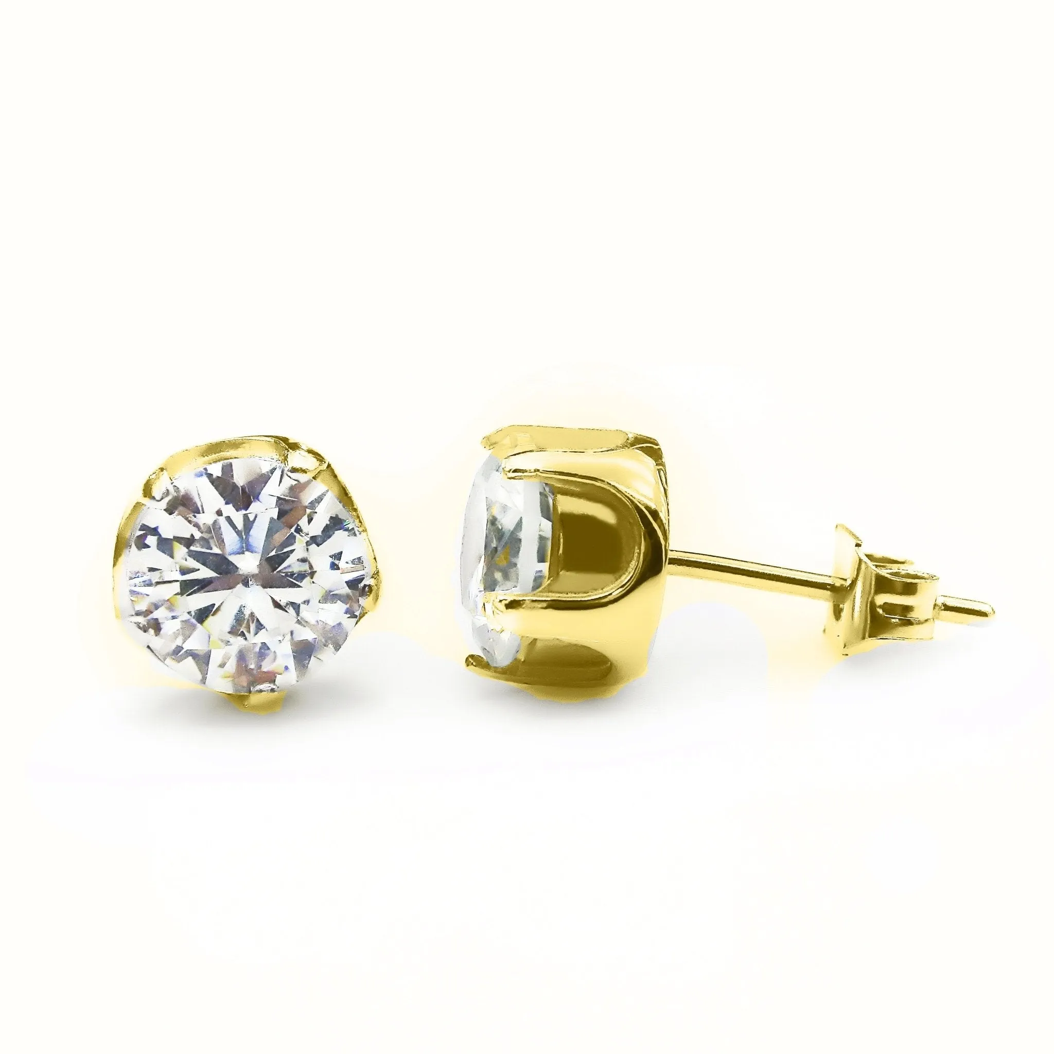 Round Stud Earrings