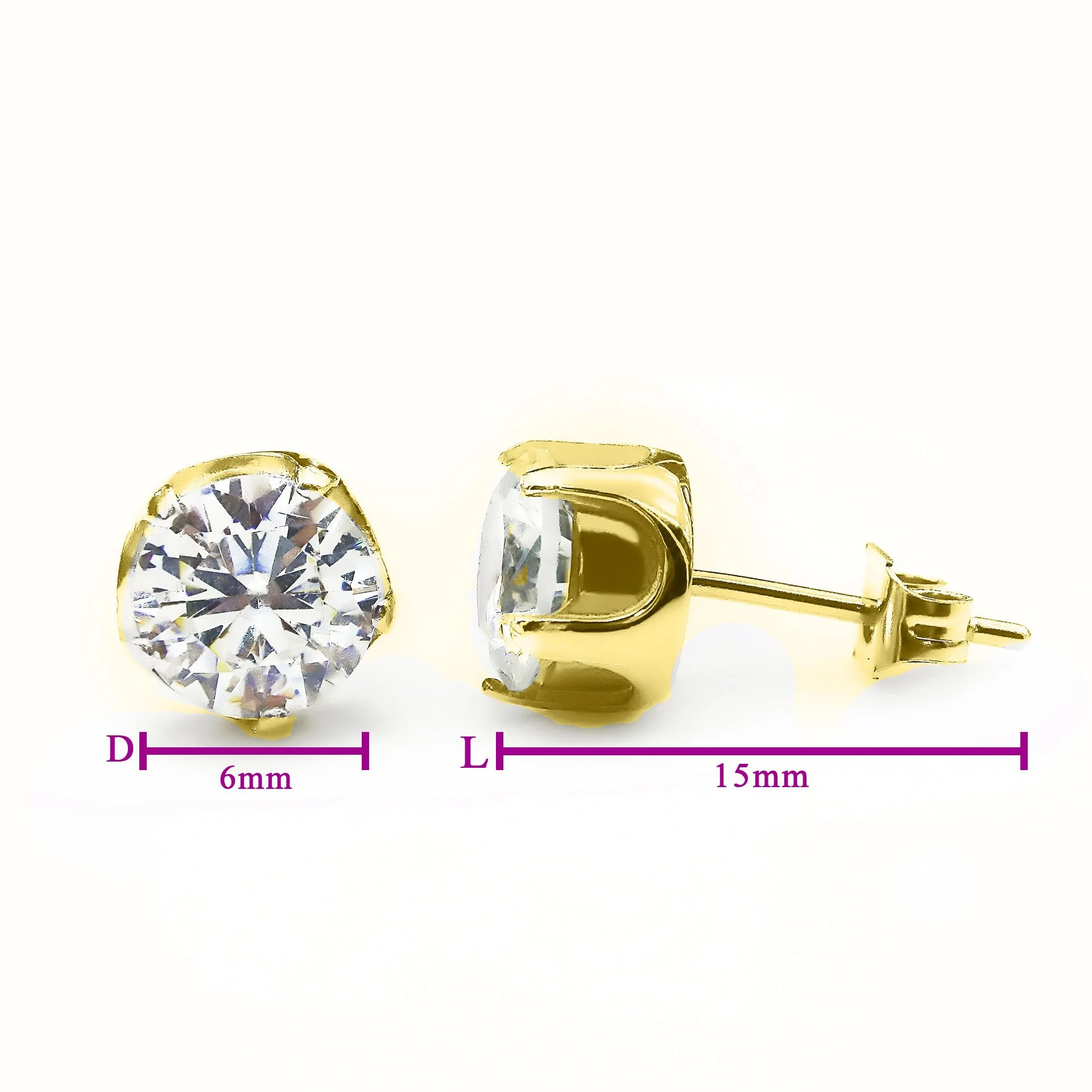 Round Stud Earrings