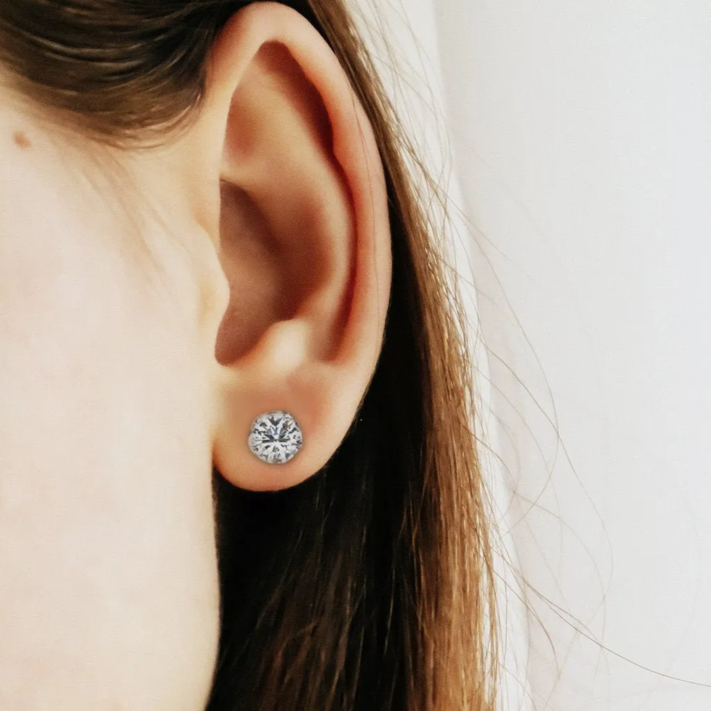 Round Stud Earrings