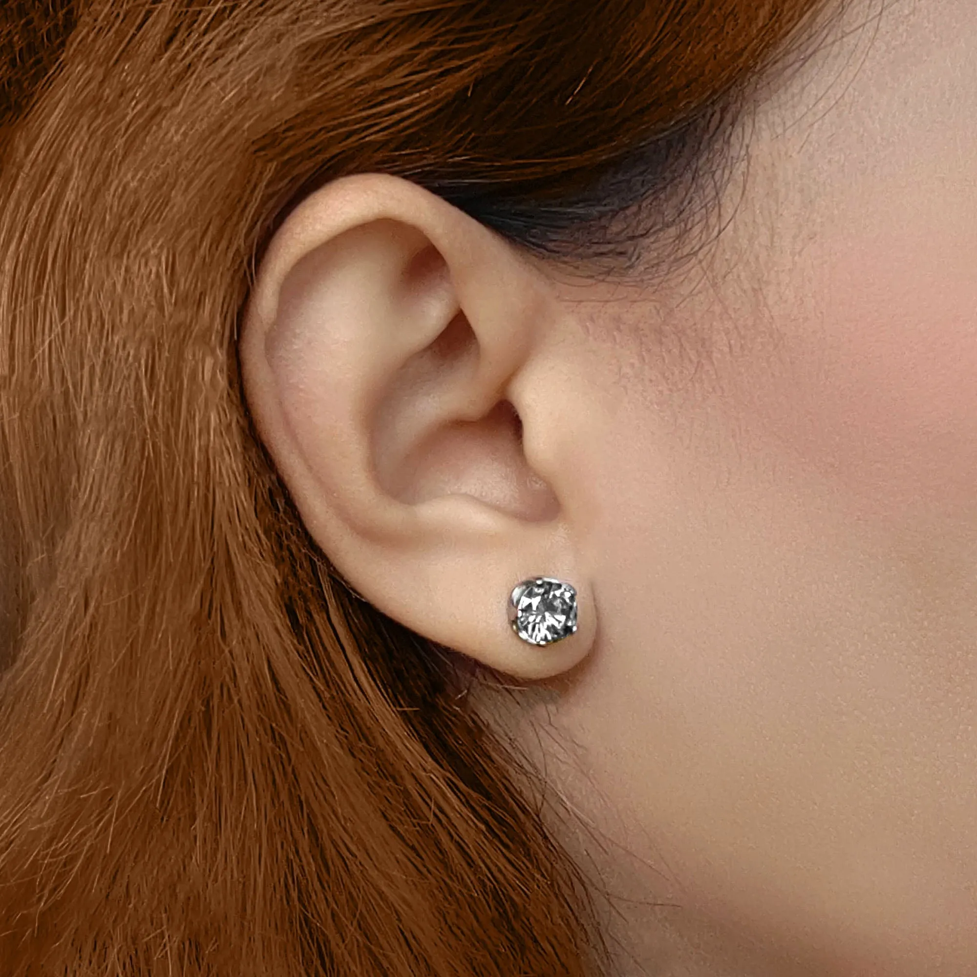 Round Stud Earrings