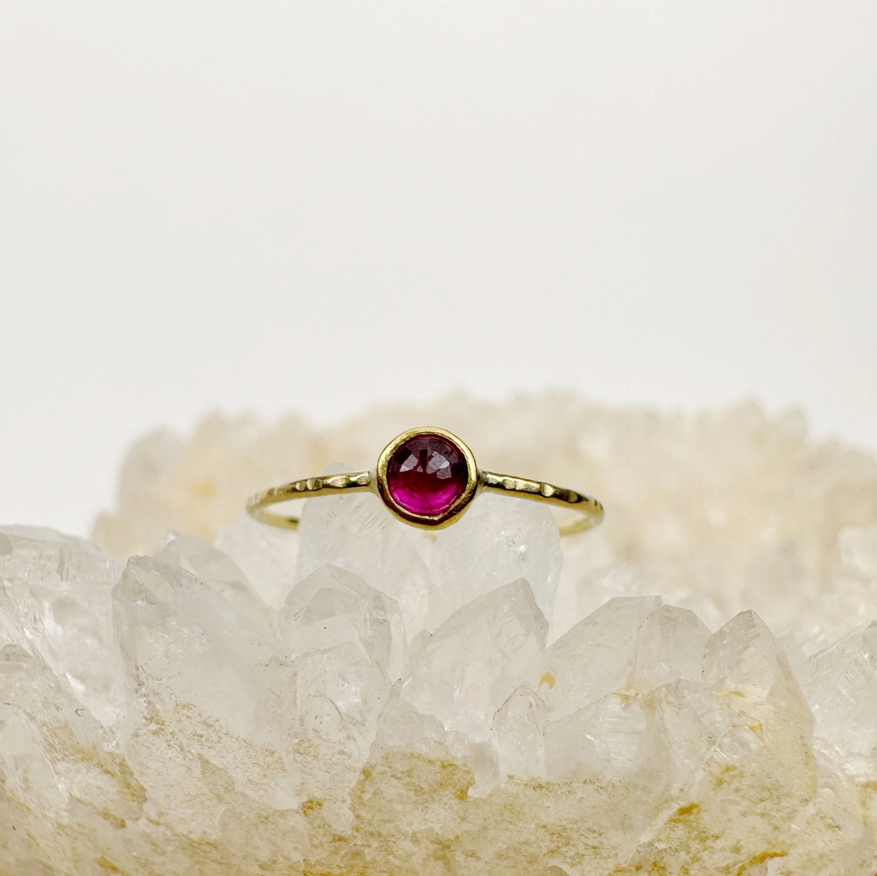 Ruby Rose Cut Seed Ring
