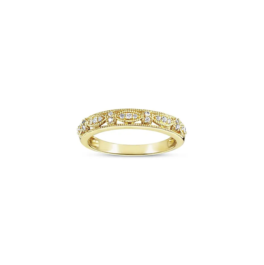Sabel Collection 14K Yellow Gold Diamond Ring with Marquise Shape Accents