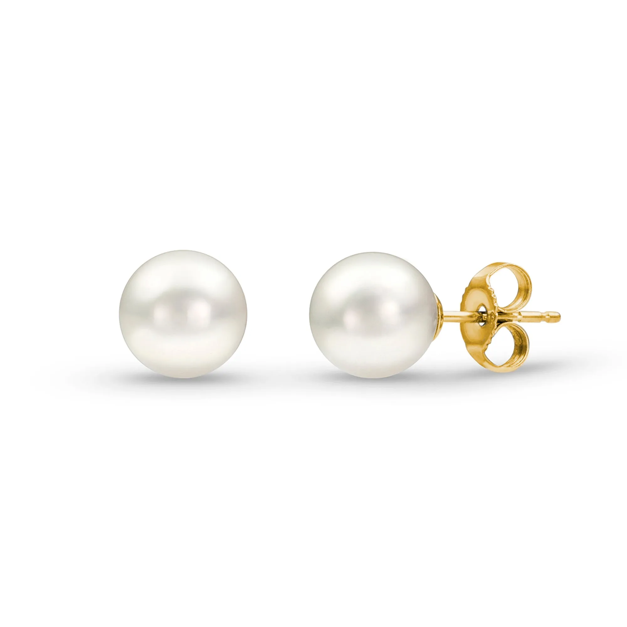 Sabel Collection 14K Yellow Gold Pearl Stud Earrings