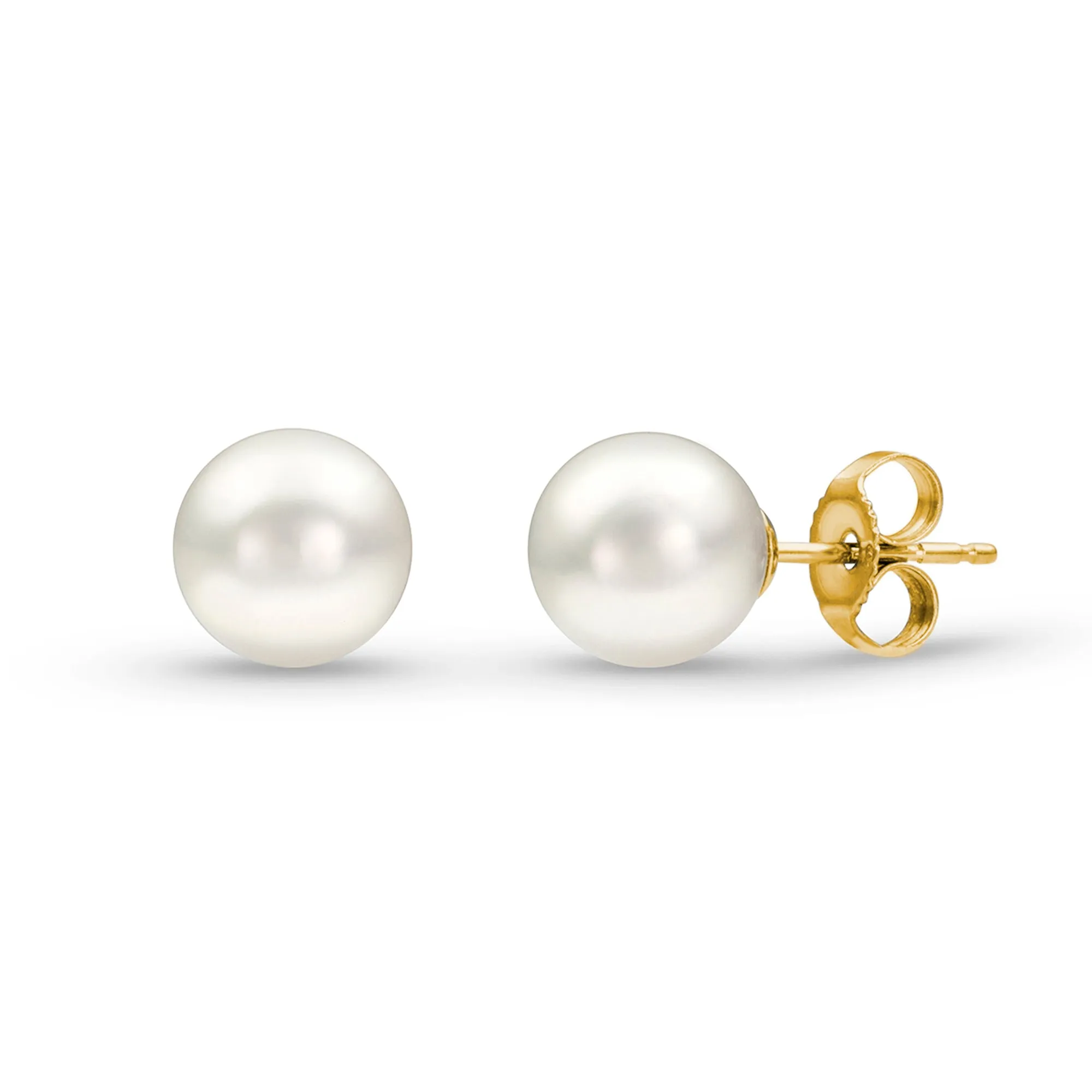 Sabel Collection 14K Yellow Gold Pearl Stud Earrings