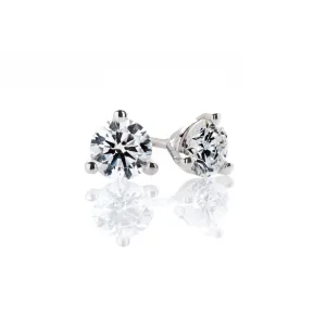 Sabel Collection Round Cut Diamond Studs in .24-.28cttw Weight