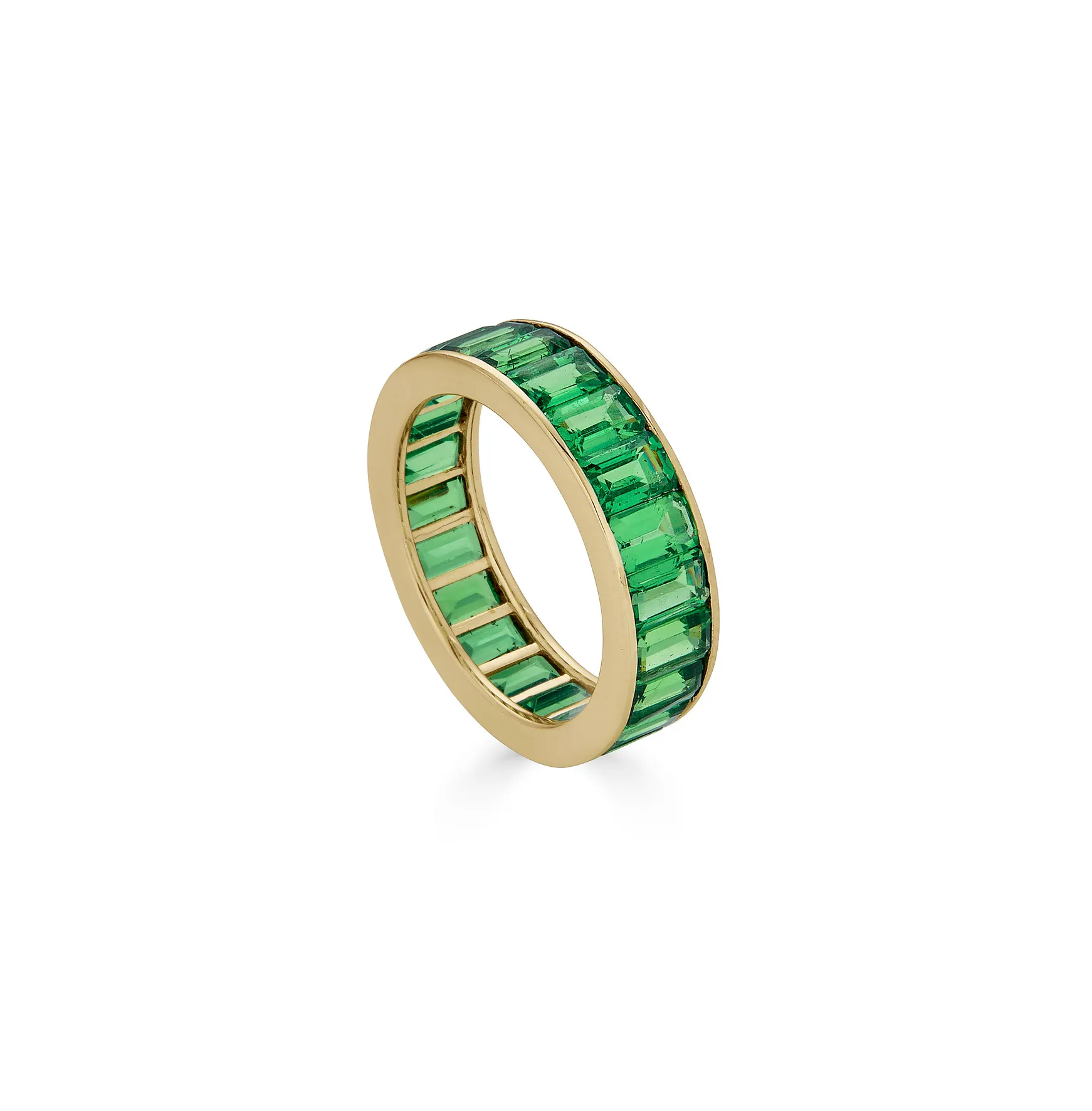 Sabel Collection Yellow Gold Tsavorite Eternity Band