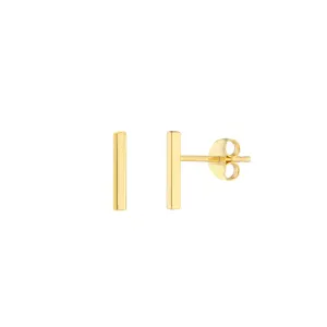 Sabel Everyday Collection 14K Yellow Gold Staple Stud Earrings
