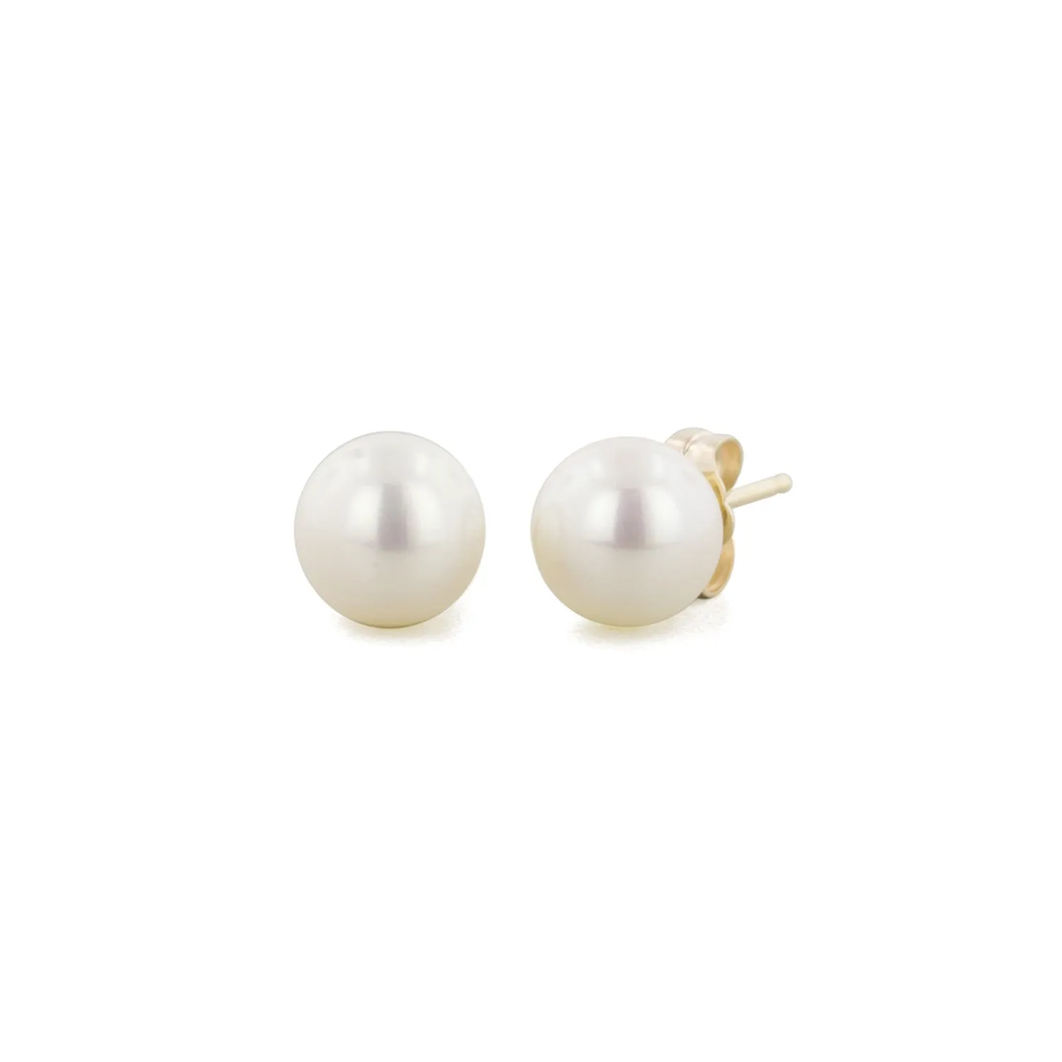 Sabel Pearl Near Round Pearl Earrings in 7mm