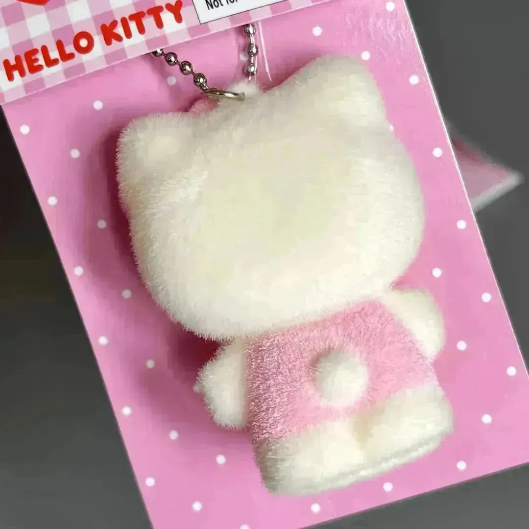 Sanrio Flocking Mascot Squishy Toy Keychain