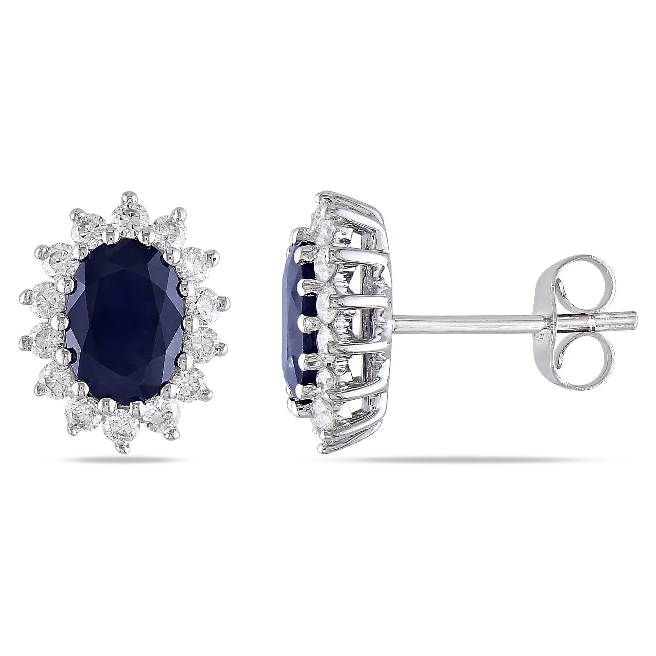 Sapphire and Diamond Earrings