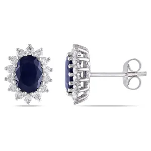 Sapphire and Diamond Earrings