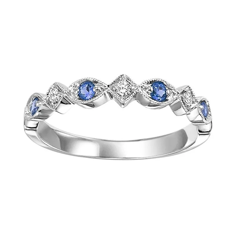 Sapphire and Diamond Mixable Ring