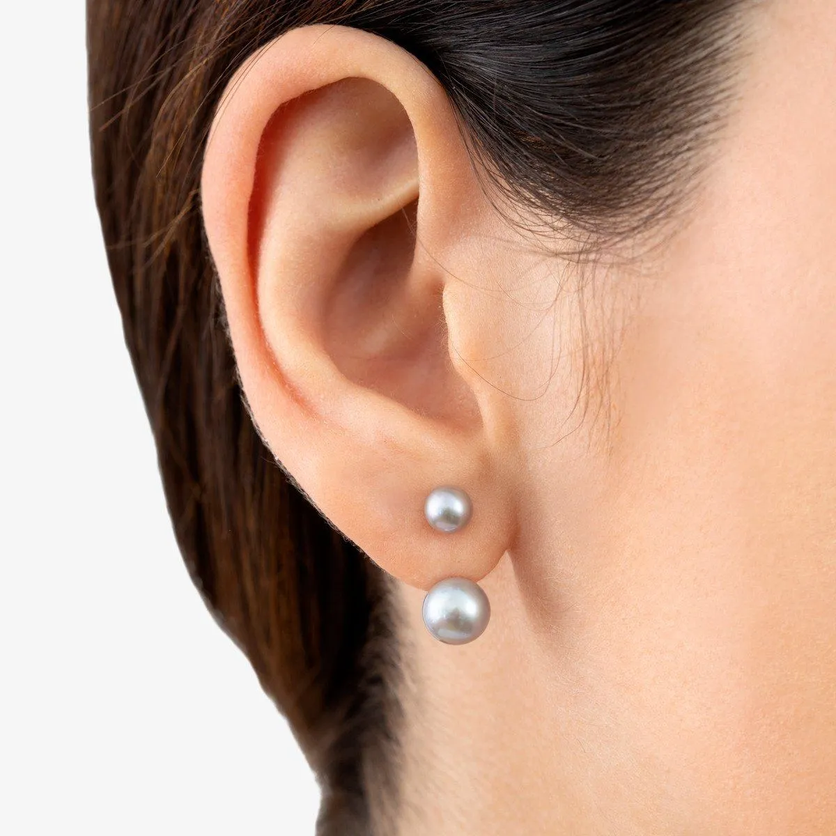 Satomi Kawakita - Grey Pearl Sisters Earrings