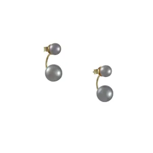 Satomi Kawakita - Grey Pearl Sisters Earrings