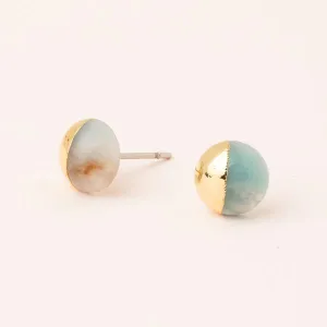 Scout Curated Wears Dipped Stone Stud Earring - Amazonite