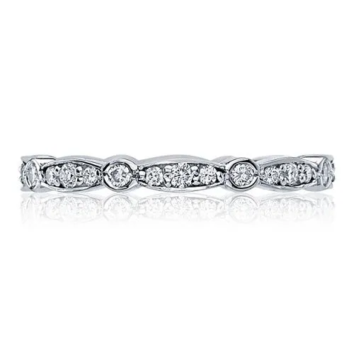 Sculpted Crescent Marquise and Round Design Band 47-2 ET W