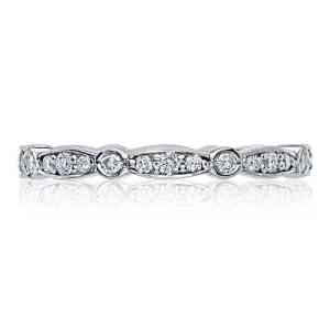 Sculpted Crescent Marquise and Round Design Band 47-2 ET W