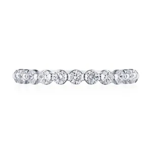 Sculpted Crescent Two-Prong Diamond Band 2666 B 1/2 W