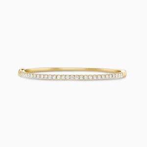 Seamless Linea Bangle, Yellow Gold and Diamonds