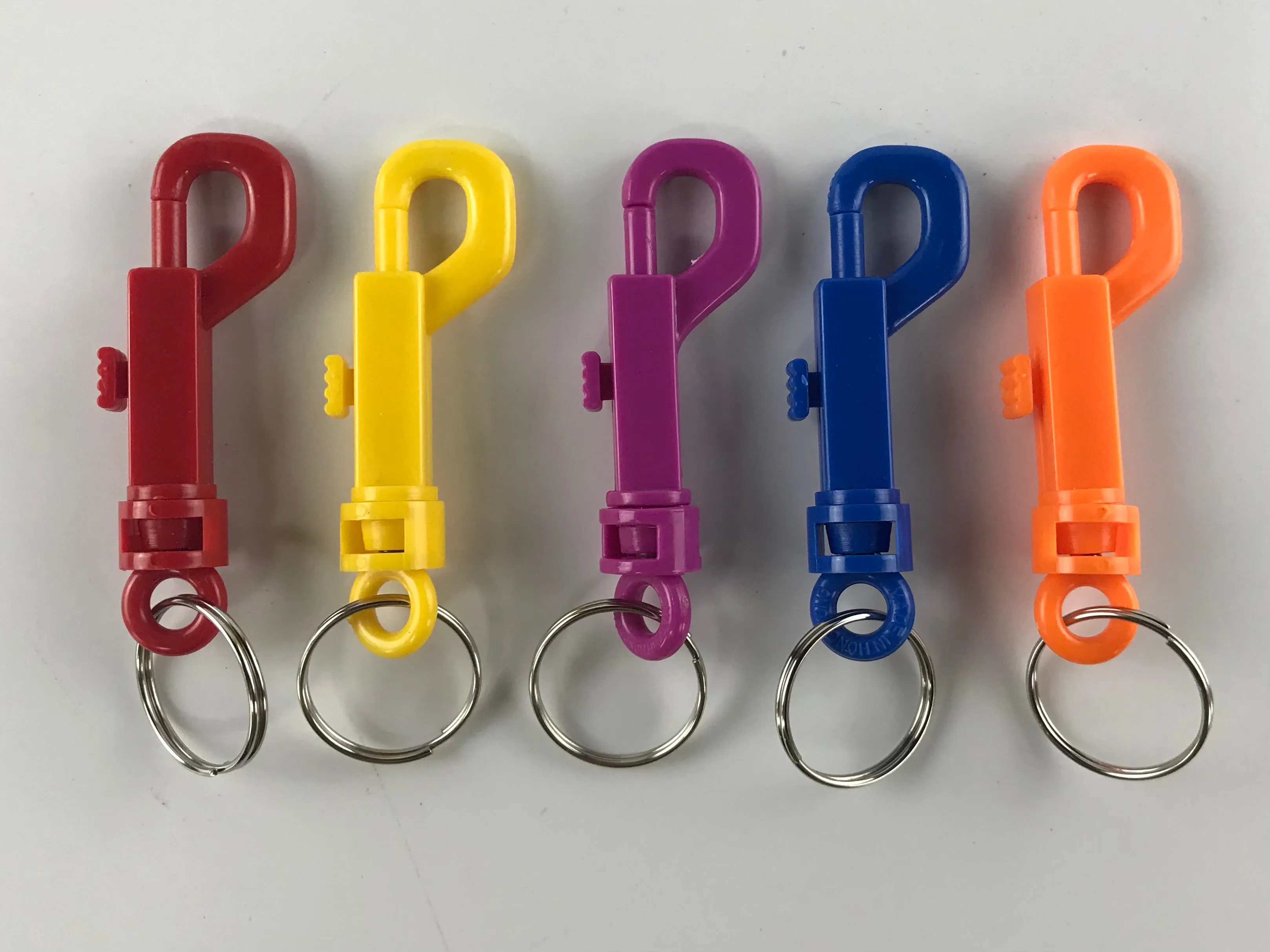 ***Select Color*** single NOS plastic keychain clip deadstock