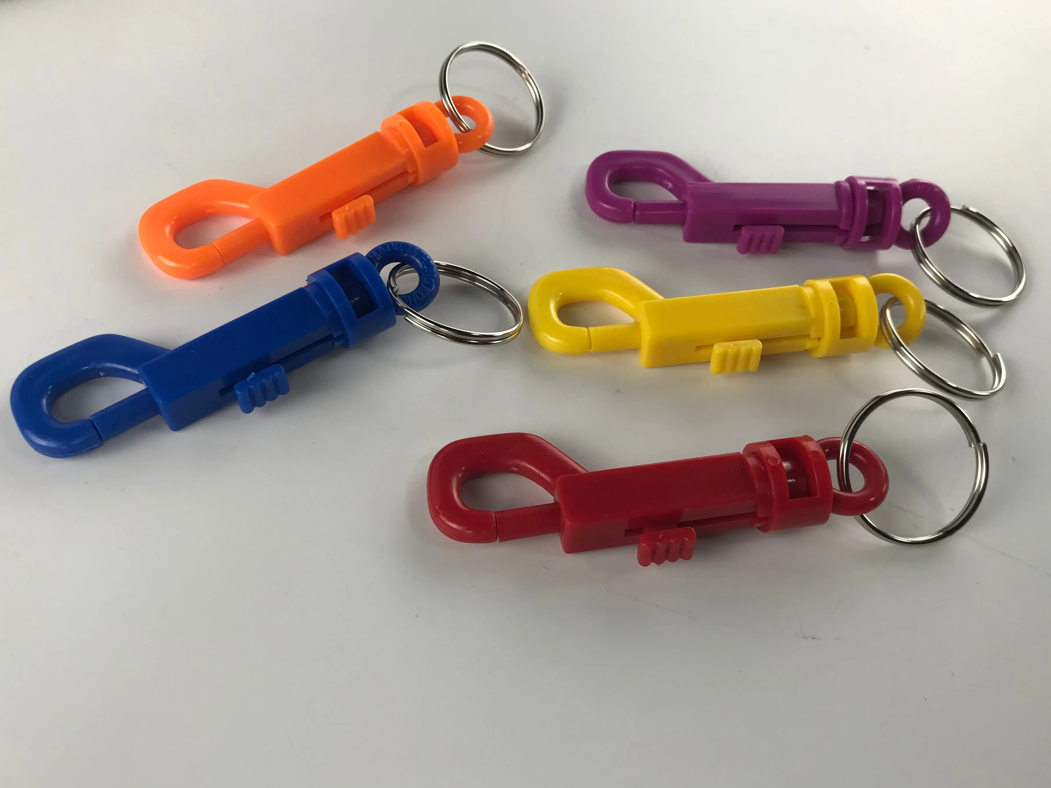 ***Select Color*** single NOS plastic keychain clip deadstock
