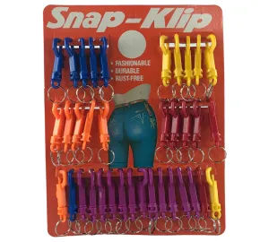 ***Select Color*** single NOS plastic keychain clip deadstock