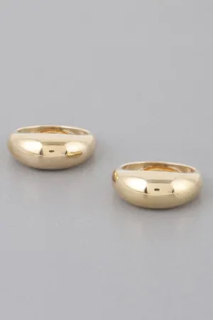 Shiny Statement Duo Rings