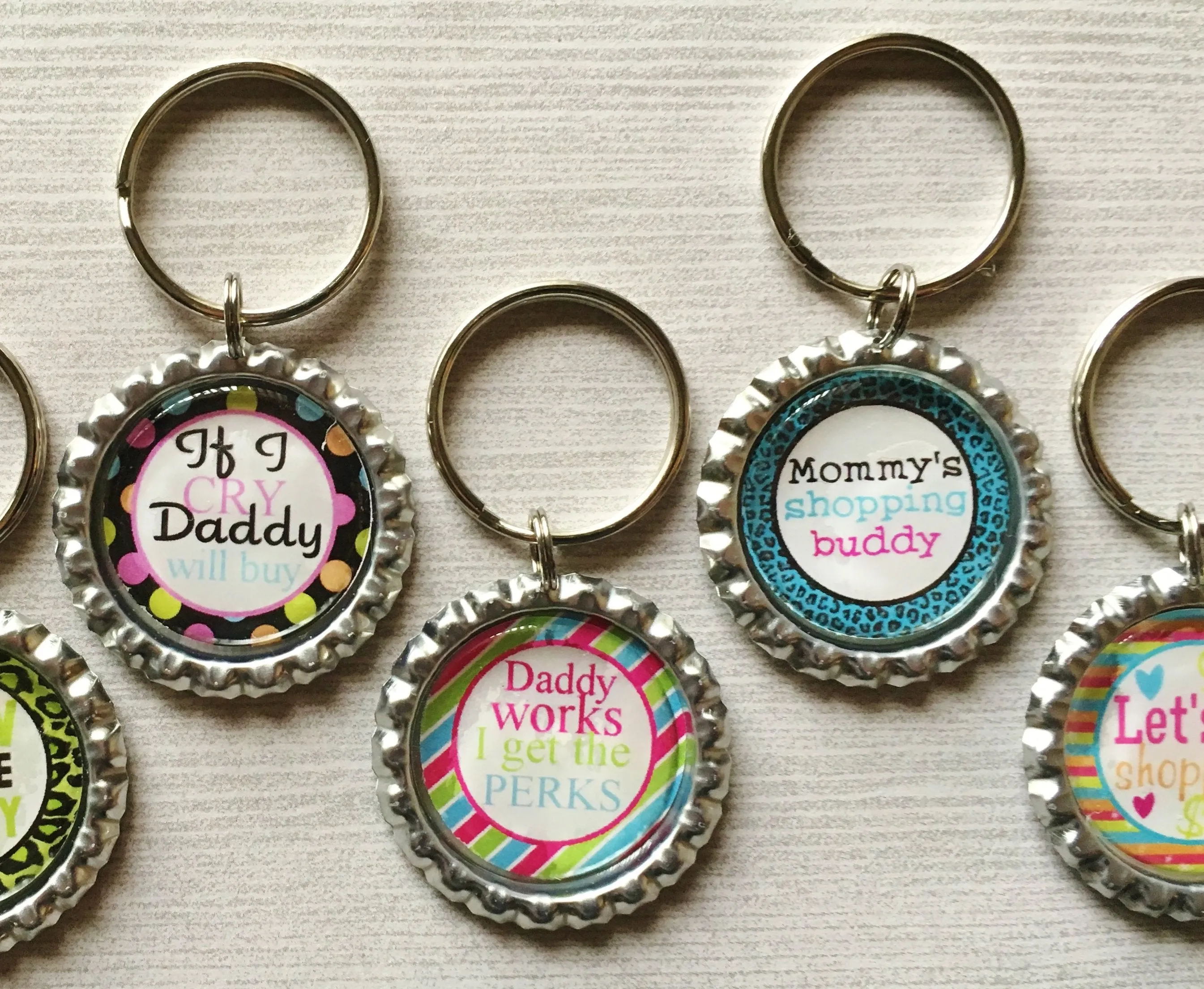 Shopping Themed Keychains